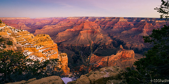 Powell Point Just Before Sun Rise