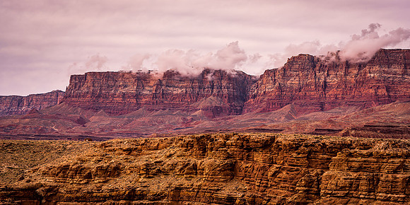 Clouds Hanging Out on the Vermillion Cliffs, from the Navajo Bridge, AZ